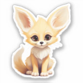 Cartoon vossen illustratie sticker (Voorkant)