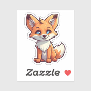 Cartoon vossen illustratie sticker