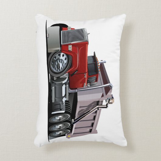 Cartoon vrachtwagen accent kussen (Voorkant(Verticaal))