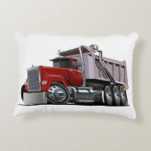 Cartoon vrachtwagen accent kussen (Achterkant)