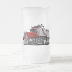 Cartoon vrachtwagen Frosted Glass Beer mok