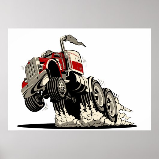 cartoon vrachtwagen poster (Voorkant)