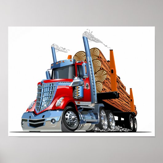 Cartoon vrachtwagen poster (Voorkant)