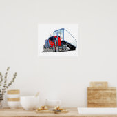 Cartoon vrachtwagen poster (Keuken)