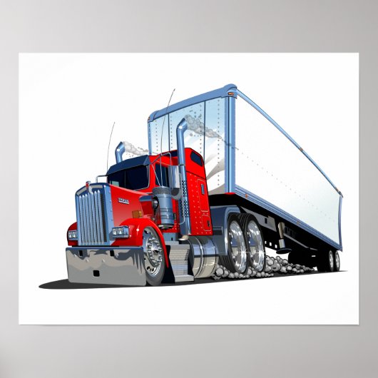 Cartoon vrachtwagen poster (Voorkant)
