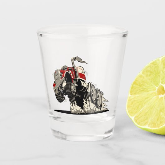cartoon vrachtwagen shot glas (Voorkant)