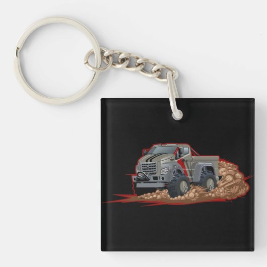 Cartoon vrachtwagen sleutelhanger (Voorkant)
