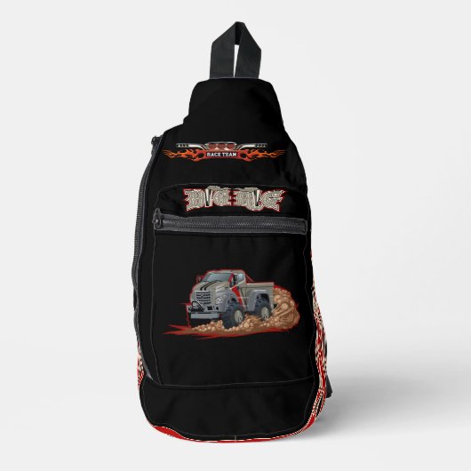 Cartoon vrachtwagen sling bag (Voorkant)