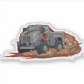 Cartoon vrachtwagen sticker (Voorkant)