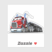 Cartoon vrachtwagen sticker (Vel)