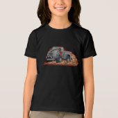Cartoon vrachtwagen Tri-Blend shirt (Voorkant)
