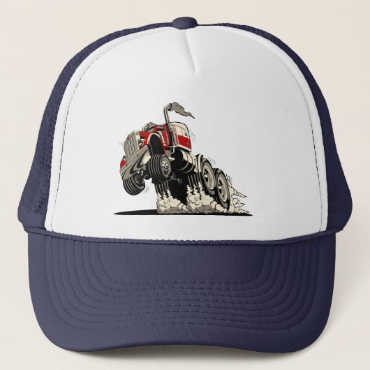 cartoon vrachtwagen trucker pet (Voorkant)