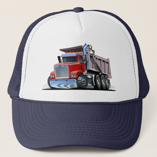 Cartoon vrachtwagenchauffeur trucker pet (Voorkant)