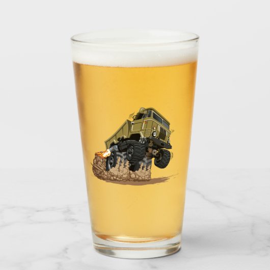 Cartoon vrachtwagenglas glas (Voorkant gevuld)