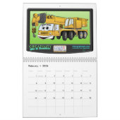 Cartoon vrachtwagenkalender kalender (Feb 2026)
