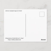 Cartoon Vrijheidsbeeld Briefkaart (Achterkant)