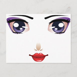 Cartoon vrouw briefkaart