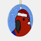 Cartoon Vrouw Eclectus kerstversiering Keramisch Ornament (Rechts)