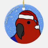 Cartoon Vrouw Eclectus kerstversiering Keramisch Ornament (Achterkant)