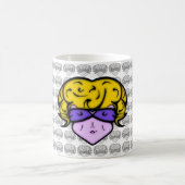 Cartoon vrouw met schoonheidsmerk en bril v1.1 koffiemok (Center)