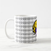 Cartoon vrouw met schoonheidsmerk en bril v1.1 koffiemok (Links)