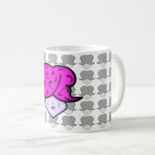 Cartoon vrouw met schoonheidsmerk en pet v1.1 koffiemok (Voorkant rechts)