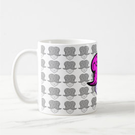 Cartoon vrouw met schoonheidsmerk en pet v1.1 koffiemok