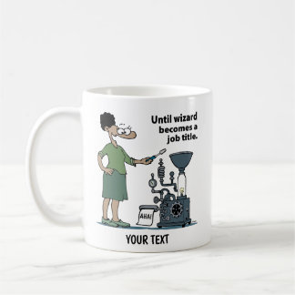 Cartoon vrouwelijke ingenieur koffiemok