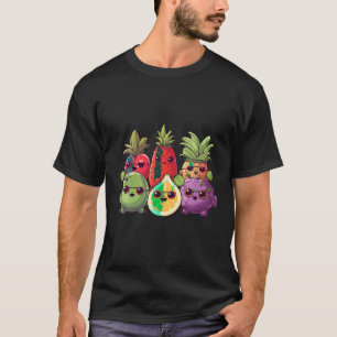 cartoon vruchten dragen zonnebril grappig Idee Cre T-shirt