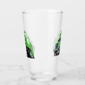 Cartoon vuilnisbakglas glas (Links)