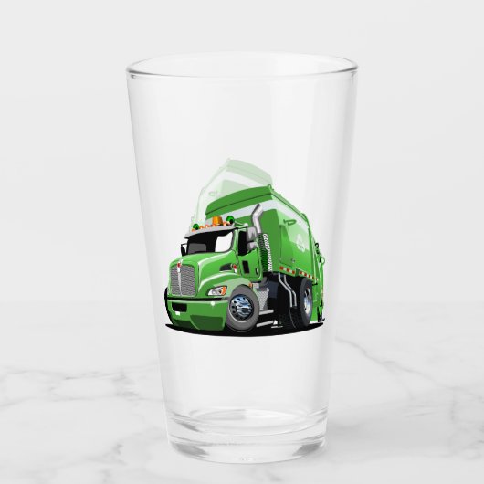 Cartoon vuilnisbakglas glas (Voorkant)