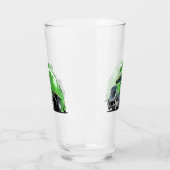 Cartoon vuilnisbakglas glas (Links)