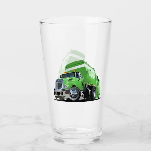 Cartoon vuilnisbakglas glas (Voorkant)