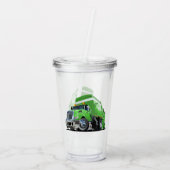 Cartoon vuilniswagen acryl drinkbeker (Achterkant)