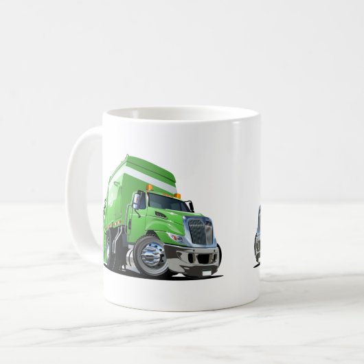 Cartoon vuilniswagen koffiemok (Voorkant links)