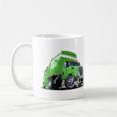 Cartoon vuilniswagen koffiemok (Links)