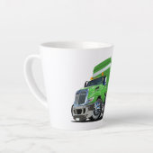 Cartoon vuilniswagen latte mok (Linkerhoek)