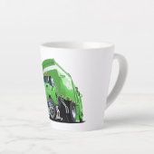 Cartoon vuilniswagen latte mok (Rechterhoek)