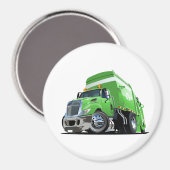 Cartoon vuilniswagen magneet (Voorkant / Achterkant)