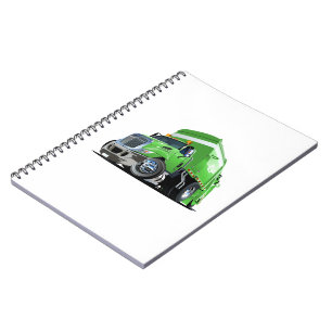 Cartoon vuilniswagen notitieboek
