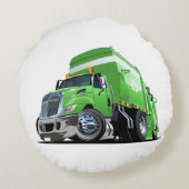 Cartoon vuilniswagen rond kussen (Achterkant)