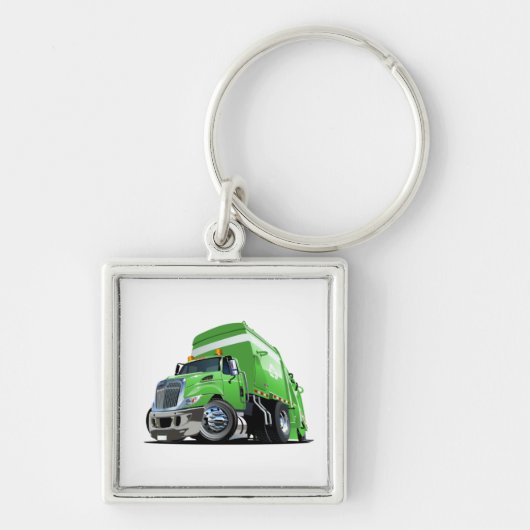 Cartoon vuilniswagen sleutelhanger (Voorkant)