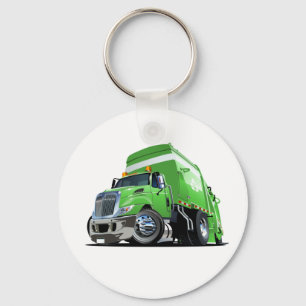 Cartoon vuilniswagen sleutelhanger