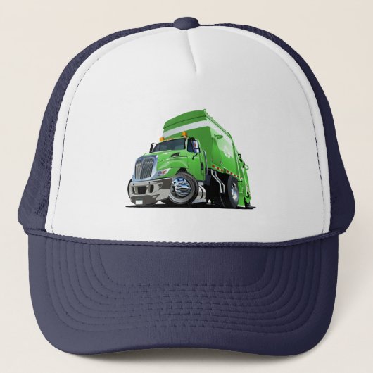 Cartoon vuilniswagen trucker pet (Voorkant)