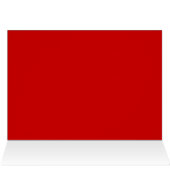 Cartoon vun en rode kaekkersen met partijPetten (Binnen Horizontaal (Boven))