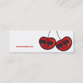 Cartoon vun en wolke kaaskersen met zonnebril mini visitekaartje (Achterkant)