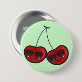 Cartoon vun en wolke kaaskersen met zonnebril ronde button 7,6 cm (Voorkant /achterkant)