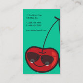 Cartoon vun en wolke kaaskersen met zonnebril visitekaartje (Achterkant)