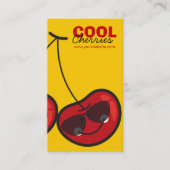 Cartoon vun en wolke kaaskersen met zonnebril visitekaartje (Voorkant)