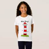 Cartoon vuurtoren op shirt voor kinderen | Schip A (Voorkant volledig)